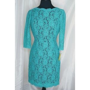 Watters Cocktail Dress Style 2251 Lace Long Sleeve 3/4 Sleeve Size 6